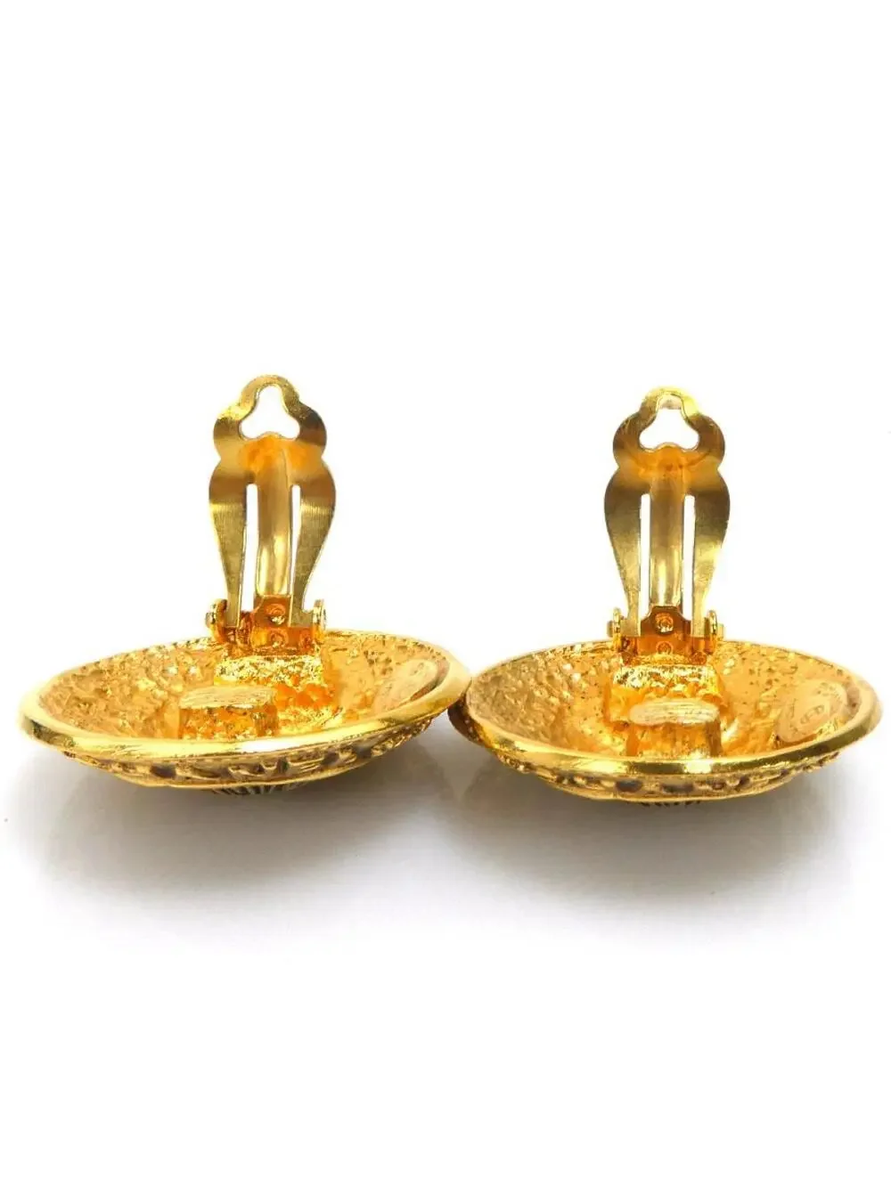 Auth Chanel Logo Earrings Gold Metal - #327013C25B